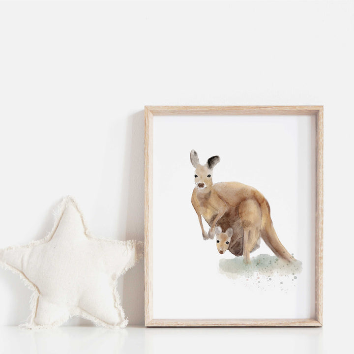 Print - Australian animals - kangaroo