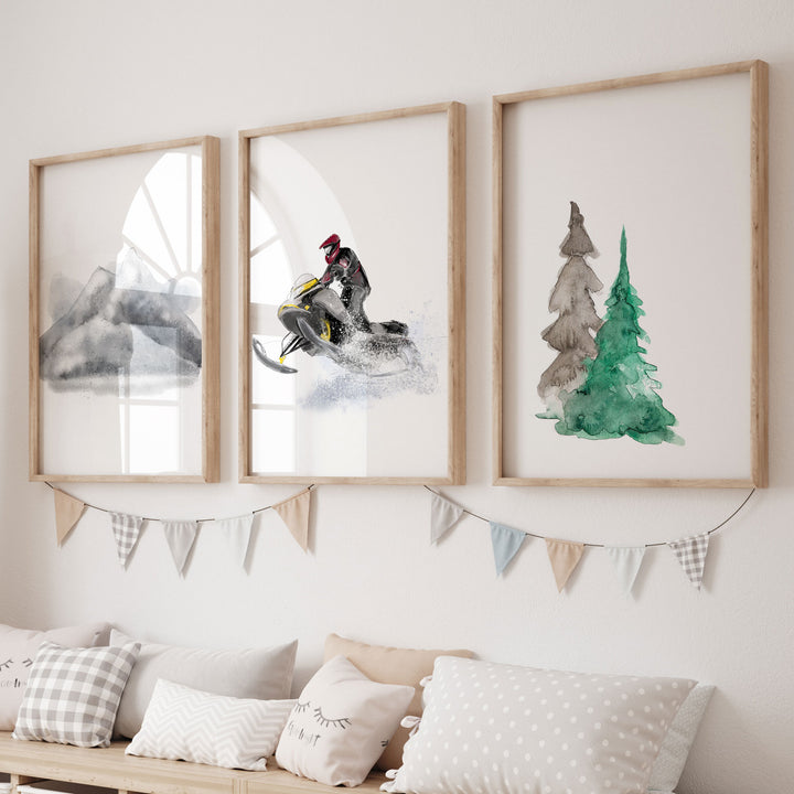 Mountain Bike Prints Trio