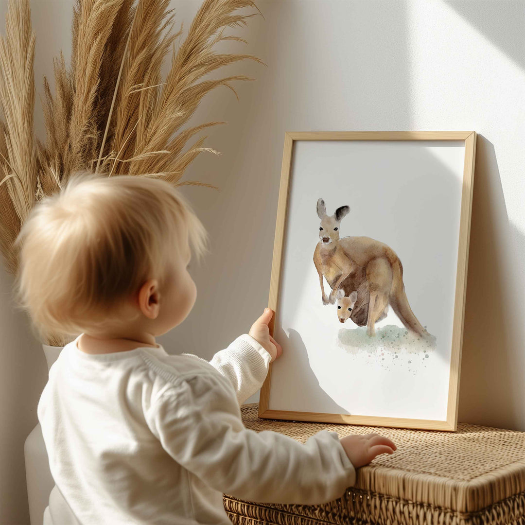 Print - Australian animals - kangaroo