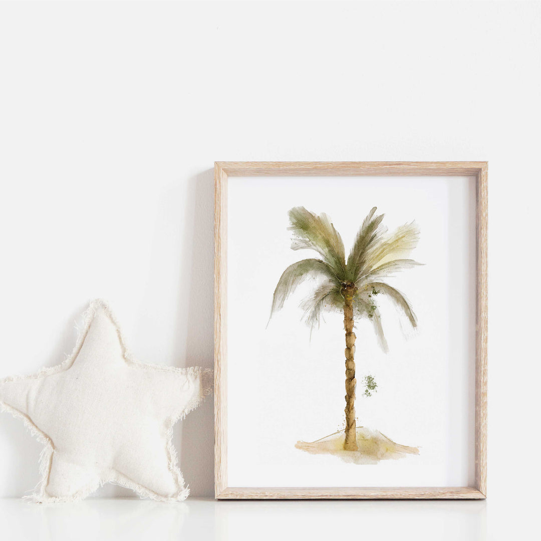 Print - Beach and coastline - palm tree