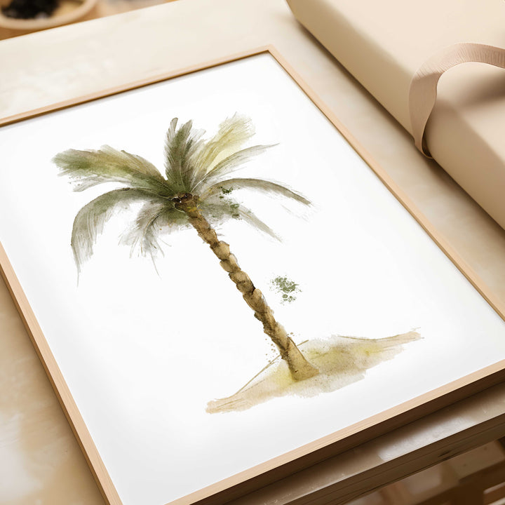 Print - Beach and coastline - palm tree