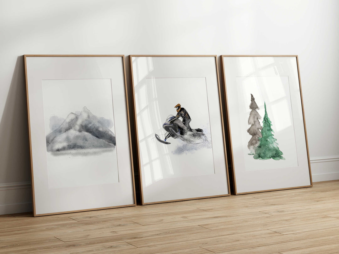 Mountain Bike Prints Trio