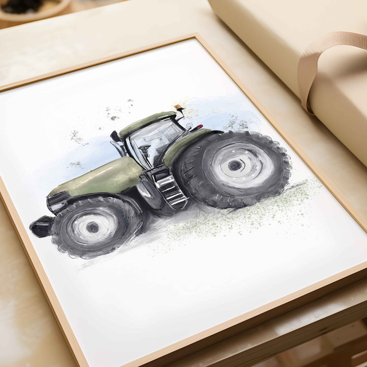 Illustration - Vehicles - Farm tractor (Several colors)